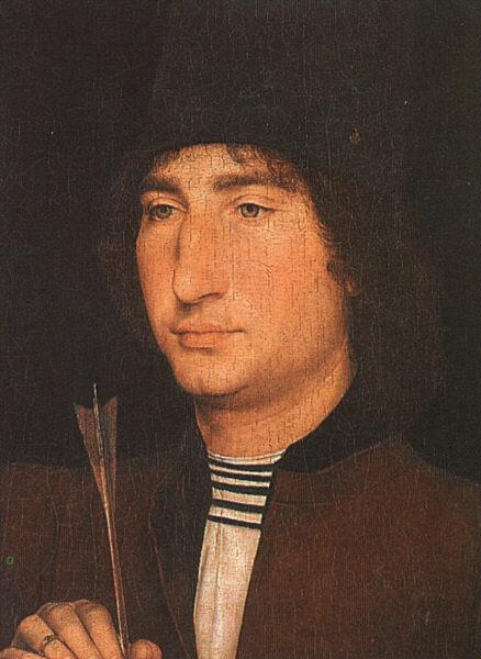 Hans Memling Portrait of a Man with an Arrow